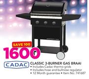 Cadac Classic 3-Burner Gas Braai
