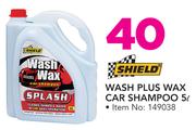 Shield Wash Plus Wax Car Shampoo-5Ltr