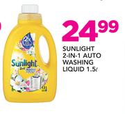 Sunlight 2-In-1 Auto Washing Liquid-1.5Ltr