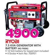 Ryobi 7.5KVA Generator With Battery RG-7900K