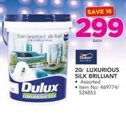 Dulux Luxurious Silk Brilliant Assorted-20Ltr