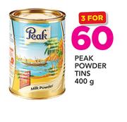 Peak Powder Tins-3X400gm