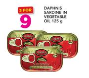Daphnis Sardine In Vegetable Oil-3X125gm