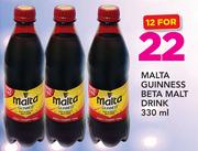 Malta Guinness Beta Malt Drink-12x330ml