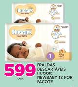Fraldas Descartaveis Huggie Newbaby 42 por pacote