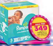 Pampers Active Baby Mega Box(Junior 111's/Maxi Plus 120's/Maxi 132's/Midi 150's)-Per Pack