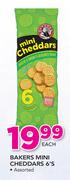 Bakers Mini Cheddars-6's Each