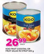 Koo Fruit Cocktail Or Fruit Salad In Syrup-825g Each