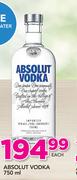 Absolut Vodka-750ml