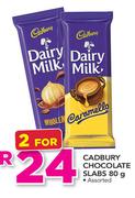 Cadbury Chocolate Slabs-2x80g