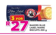 Bakers Blue Label Marie Biscuits-3x200g