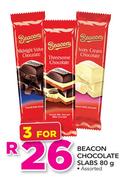 Beacon Chocolate Slabs-3x80g