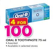 Oral B Toothpaste-4 x 75ml
