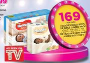 Huggies Gold Boys Or Girls Jumbo Pack Or Huggies New Baby Jumbo Size 2-88's Per Pack