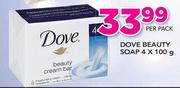 Dove Beauty Soap-4 x 100g