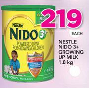 Nestle Nido 3+ Growning Up Milk-1.8Kg Each
