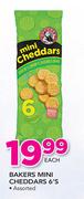Bakers Mini Cheddars-6's Each