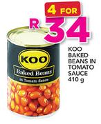 Koo Baked Beans In Tomato Sauce-4x410g