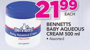 Bennetts Baby Aqueous Cream-500ml