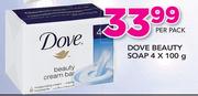 Dove Beauty Soap-4x100g Per Pack