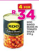 Koo Baked Beans In Tomato Sauce-4 x 410g