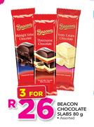 Beacon Chocolate Slabs-3 x 80g