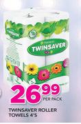 Twinsaver Roller Towels-4's Per Pack