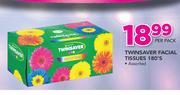 Twinsaver Facial Tissues-180's Per Pack