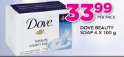 Dove Beauty Soap-4 x 100g Per Pack