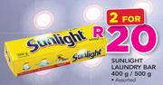 Sunlight Laundry Bar-2 x 400g/500g 