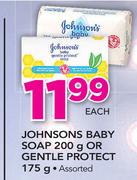 Johnsons Baby Soap-200g Or Gentle Protect-175g Each