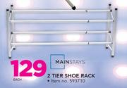 Mainstays 2 Tier Shoe Rack