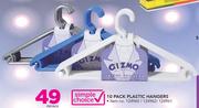 Simple Choice 10 Pack Plastic Hangers-Per Pack
