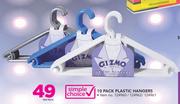 Simple Choice 10 Pack Plastic Hangers-Per pack