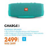JBL Charge 3 Portable Speaker