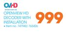 Openview HD Decoder With Installation