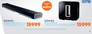Sonos Wireless Subwoofer + Sonos Soundbar Wireless Speaker (Play Bar)-For Both