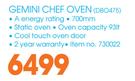 Defy Gemini Chef Oven DBO475