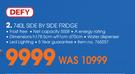 Defy 740Ltr Side By Side Fridge