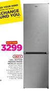 Defy 330Ltr Bottom Freezer Fridge Metallic DAC423