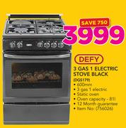 defy 3 gas 1 electric stove