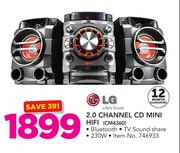 LG 2.0 Channel CD Mini HiFi CM4360