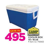 Campmaster 50Ltr Cooler Box Blue