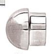 Decorland 25MM Brushed Silver Collar End Dome