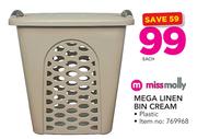 Missmolly Mega Linen Bin Cream