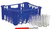 Consol Crate With Hi Ball Tumblers