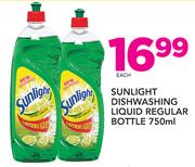 Sunlight Dishwashing Liquid Regular Bottle-750ml Each