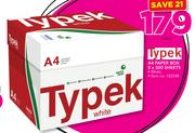 Typek A4 White Paper Box-5x500 Sheets
