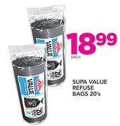 Supa Value Refuse Bags-20's Each