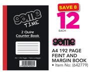 Game A4 192 Page Feint And Margin Book